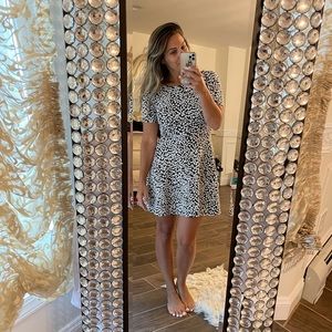 Black and white guess dress